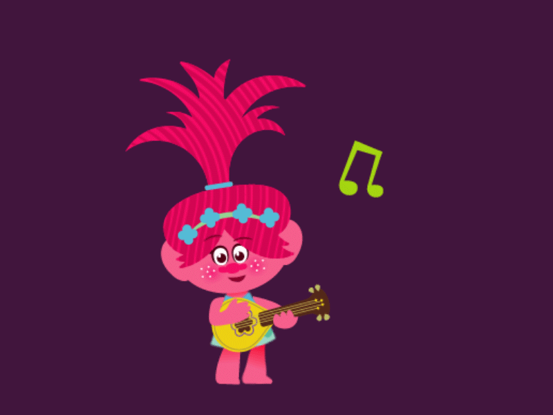 Trolls Sticker animation character dreamworks emoji gif music poppy sing sticker trolls