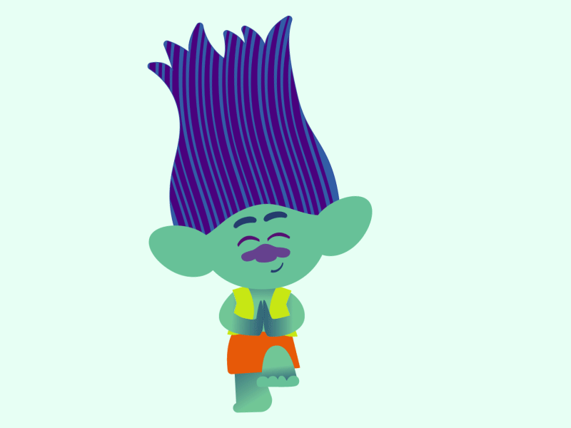 DreamWorks Trolls - Branch Sticker animation branch character dance dreamworks emoji gif music sing sticker trolls