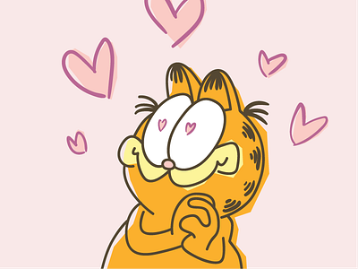 Valentine's Day - Garfield LINE Sticker by Bare Tree Media on Dribbble