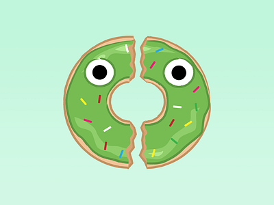 Doughnut Emoji broken character donut doughnut emoji illustration illustrator oops sticker vector
