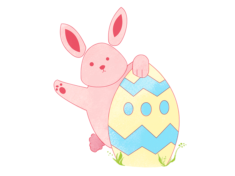 Happy Easter! animation bunny character animation easter egg frame by frame holiday illustration