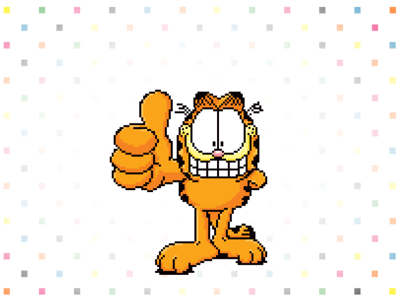 Garfield, Game On! Sticker animation boss cat emoji game garfield level pixel sticker thumbs up