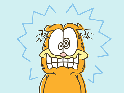 Garfield LINE Sticker cat emoji garfield illustrator scared sticker vector