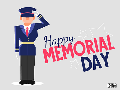Happy Memorial Day! character design holiday memorial day soldier vector