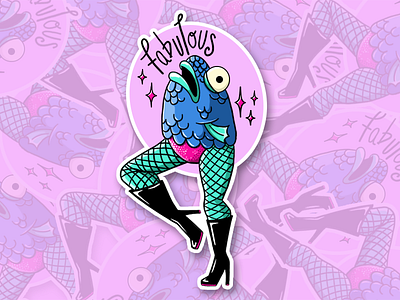 Fishlegs Concept character design fabulous fish fishlegs illustration legs mermaid photoshop reverse mermaid sticker