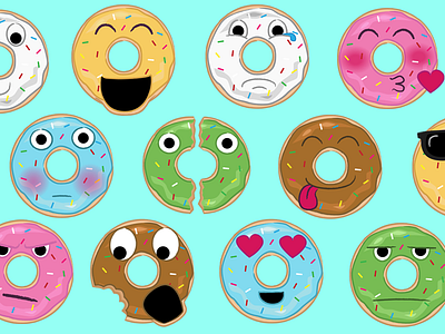 Happy National Doughnut Day! cute donut emoji holiday silly sticker sweet yummy