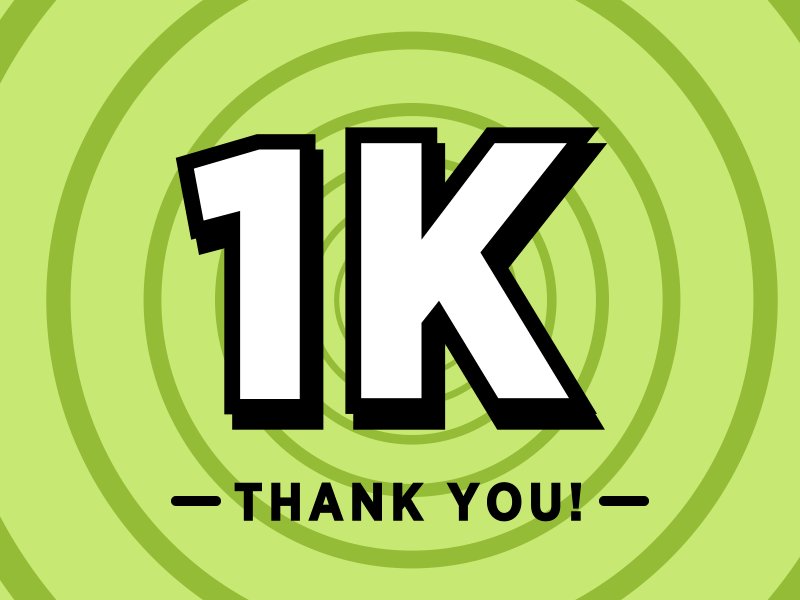 1K Followers 1000 1k animation followers gif motion thank you