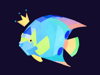 March for the Ocean Messaging Stickers fish low poly march for the ocean ocean queen sea sea life sustainability watercolor