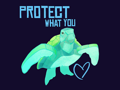 March for the Ocean Messaging Stickers low poly march for the ocean ocean sea sea life sustainability turtle watercolor
