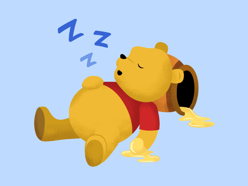 Christopher Robin iOS Stickers 2d after effects animation christopher robin disney grain illustration ios motion sleep sticker winnie the pooh