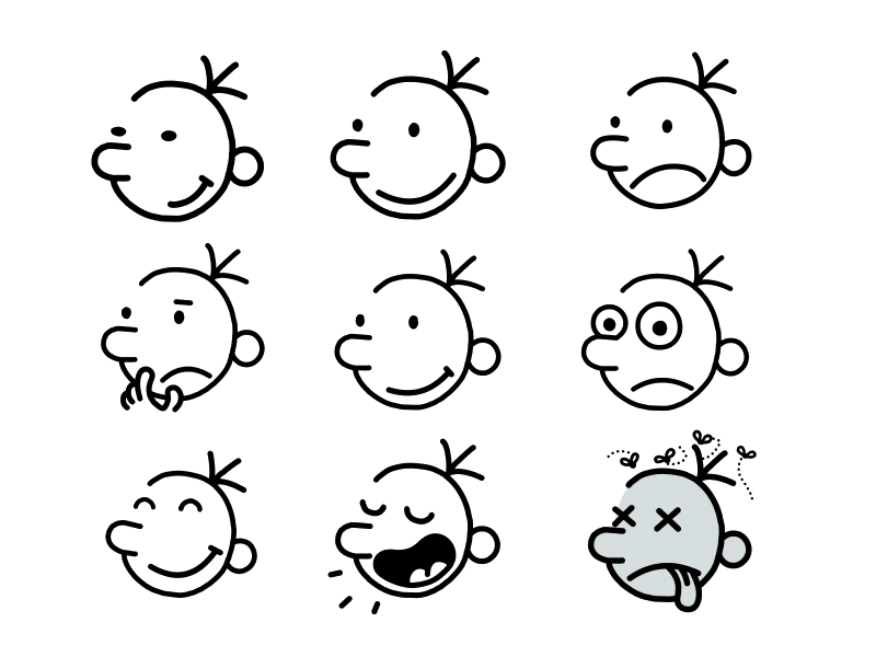 Diary of a Wimpy Kid Emojis 2d after effects animation character animation emoji gif motion vector