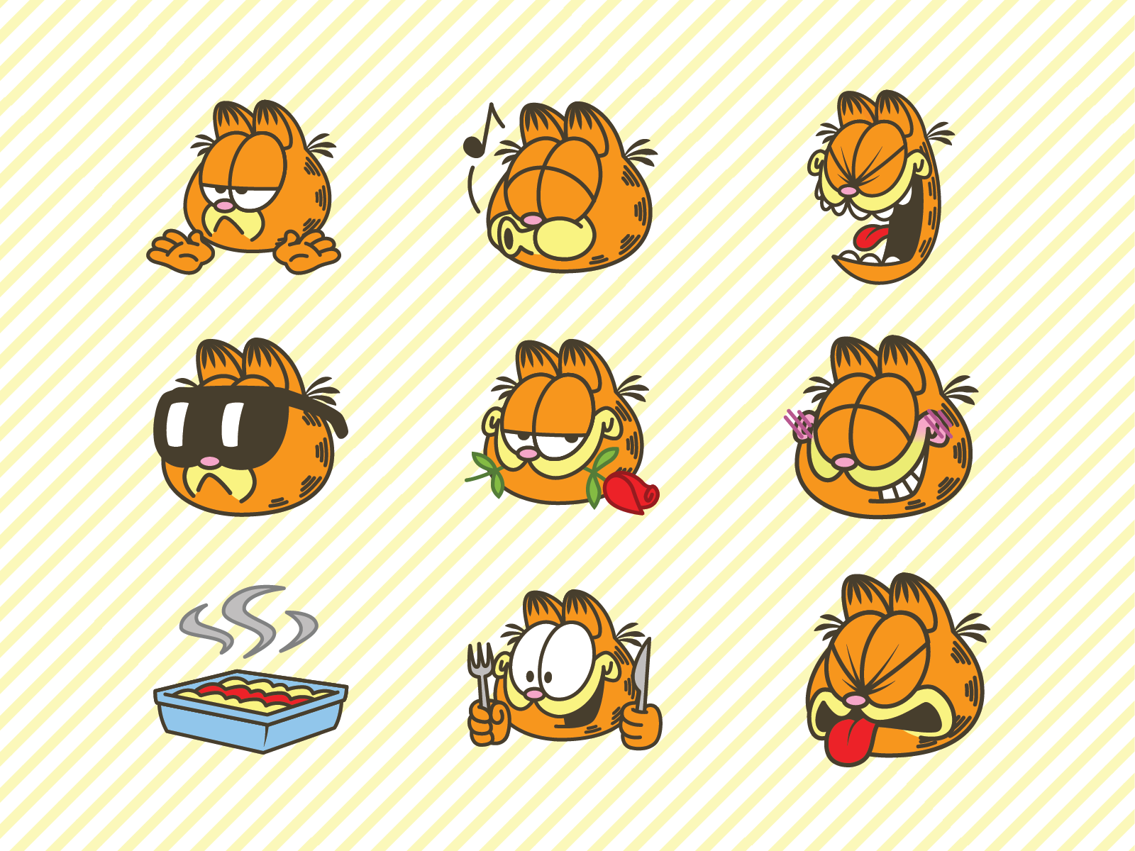 Garfield Emoji LINE Stickers By Bare Tree Media On Dribbble