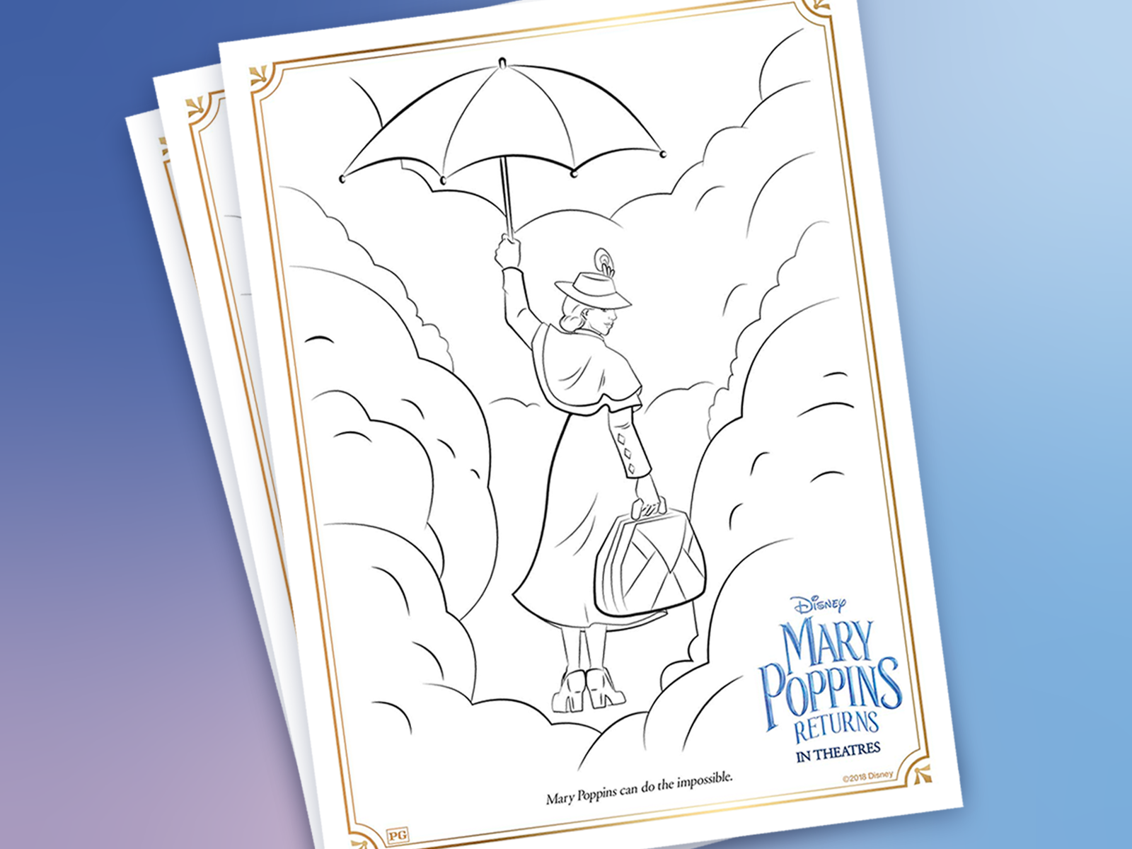 Mary Poppins Returns Coloring Pages by Bare Tree Media on Dribbble