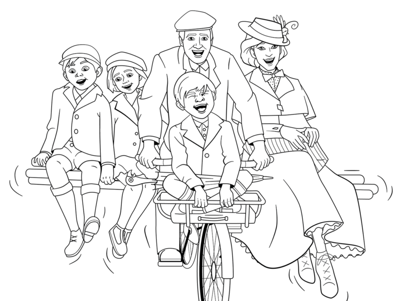 Mary Poppins Returns Coloring Page by Bare Tree Media on ...