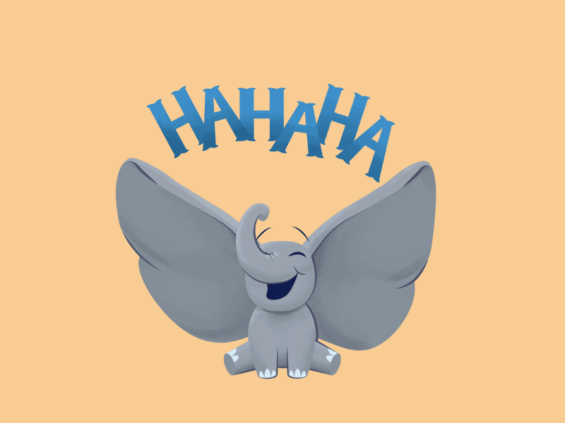 Dumbo Messaging Sticker 2d after effects animation character character animation design disney gif illustration illustrator motion sticker texture