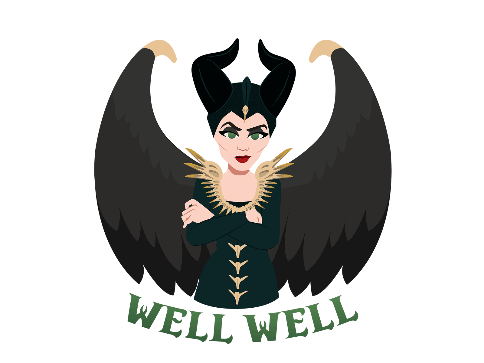 Maleficent Mistress of Evil Messaging Sticker by Bare Tree Media on