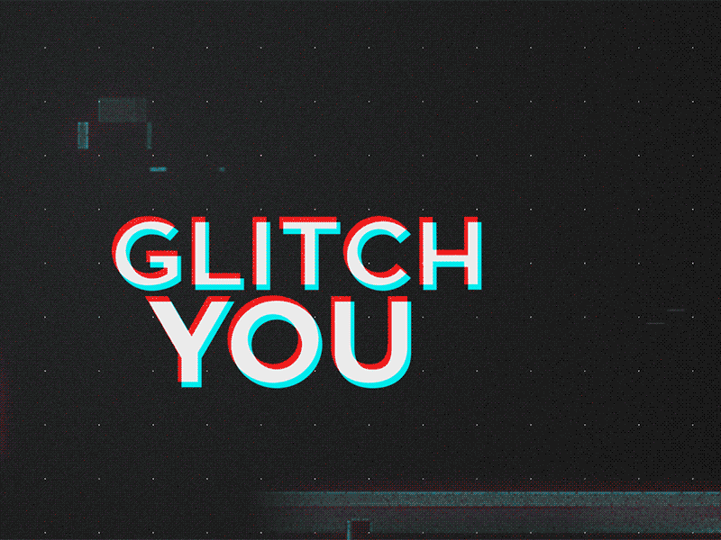 GLITCH YOU 2d 3d aftereffect animation gif glitch motion tokyo