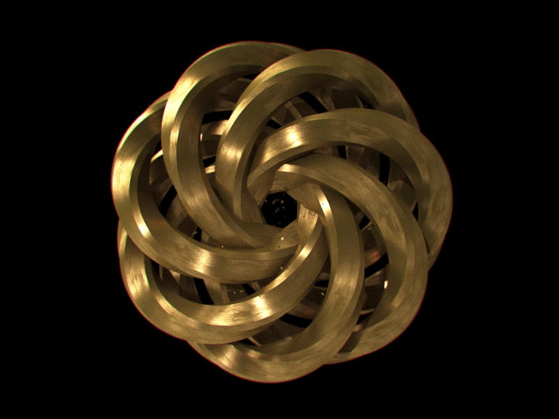 Golden Spiral adam belis animation c4d cinema4d gold loop. mograph