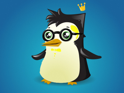 Pinguin crown illustration pinguin tuxedo