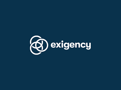 Exigency branding circles connect exigency logo simple