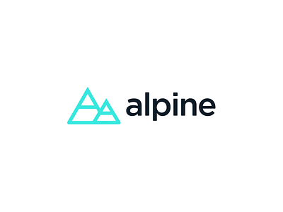 Alpine a logo alpine branding exploration logo