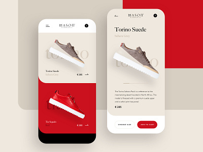 Mason Garments | Mobile concept app design clean creative design detail page ecommerce homepage interface minimal minimalistic mobile design shoes ui ux web webdesign