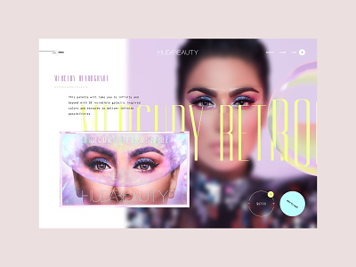 Huda Beauty | Product detail page brutalism clean colorful creative design detailpage ecommerce fashion makeup minimal minimalistic neon typography ui ux web webdesign