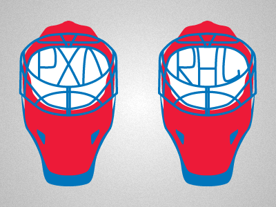 Rhl Logo goalkeeper helmet hockey logo logotype rhl sport vector