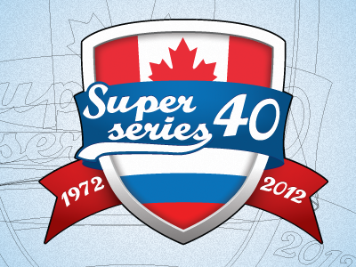 40 years hockey Super Series Rus - Can canada hockey illustrator logo logotype russia series sport super vector