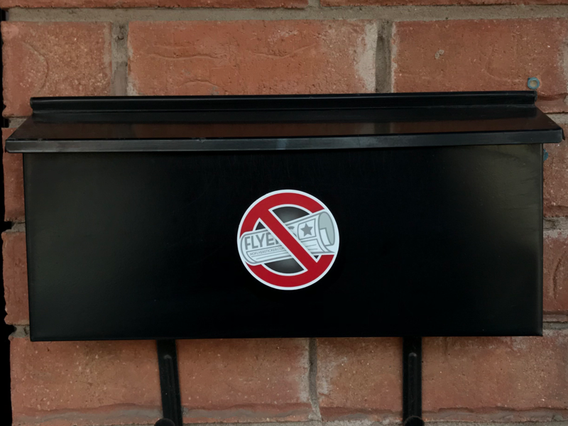 No Flyers Sticker magnet sticker climate change recycling post office post environment mailbox mail no junk mail no flyers