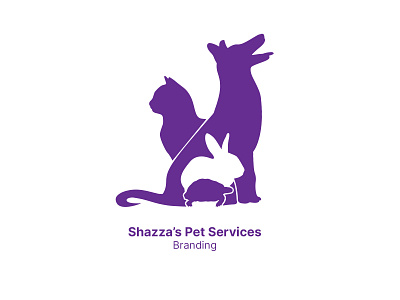 Shazza's Pet Services animals branding business cat design dog logo logo design logo design branding logo mark logodesign pets rabbit sitting tortoise walking