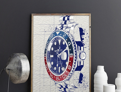 Rolex illustration branding design designs drawing illustration painting rolex watch watercolor