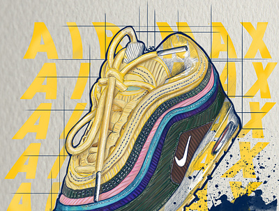 Nike Hype kids branding design drawing illustration illustrator nike painting photoshop sneaker streetwear