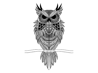 Hand drawn owl. abstract animal bird doodle drawing drawn hand hand drawing natural nature owl sketch