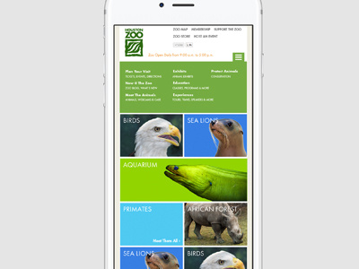 Houston Zoo Website / Mobile Site houston houstonzoo mobile site product design zoo