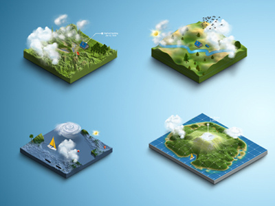 3D Terrains 3d design photoshop