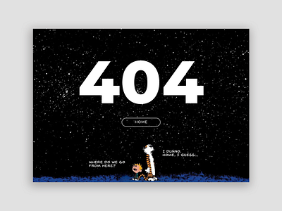 Daily UI 008 - 404 Page 008 404 404 page calvin dailyui design hobbes home page ui