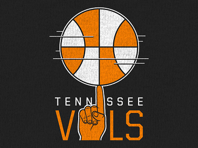 U.T. Basketball basketball finger retro sports university of tennessee vols