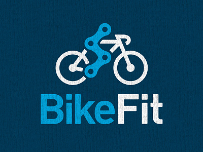 BikeFit Logo Concept bike chain cycling logo logo design
