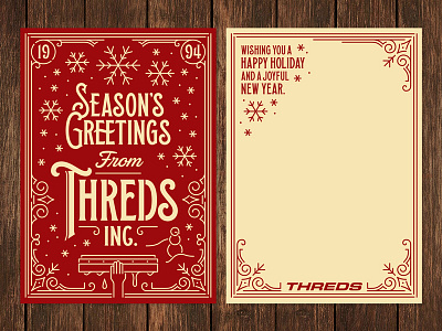 Threds Holiday Card 2017 christmas card greeting card holiday card threds