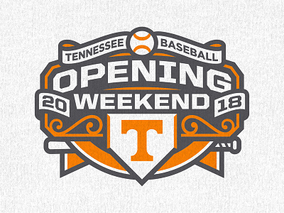 UT Baseball Opening Weekend baseball branding logo opening day opening weekend sports university of tennessee volunteers