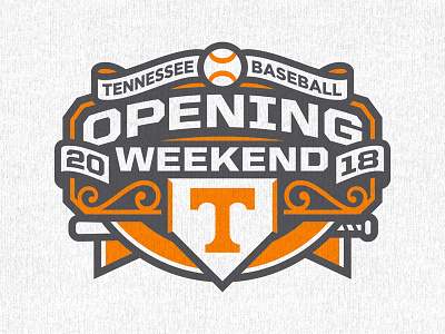 UT Baseball Opening Weekend baseball branding logo opening day opening weekend sports university of tennessee volunteers