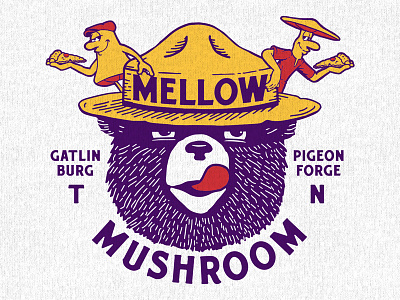 Mellow Mushroom - Gatlinburg, TN apparel bear gatlinburg mellow mushroom mountains pizza smoky t shirt threds