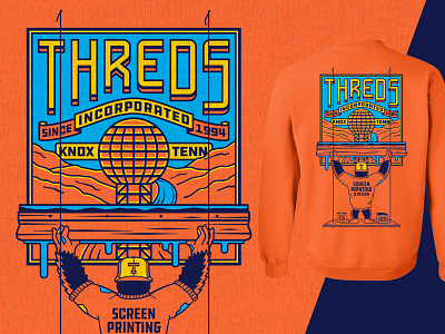 Threds, Inc. apparel gorilla screen printing sunsphere sweatshirt t shirt threds