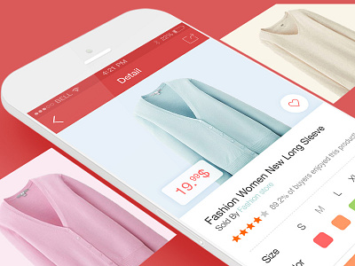 Detail app color detail fashion store ui