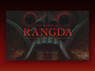 The Legend of Rangda bali creepy design folklore halloween legend magfam mocktober mythology rangda scary submission ui web website