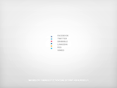 Worlds Tiniest Social Icons... social icons tiny world record