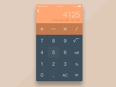 DailyUI #004 - Calculator