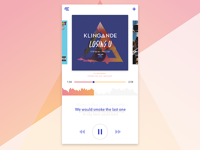 DailyUI #009 - Music Player 009 app color dailyui music music player summer timeline