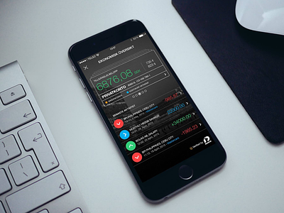 Banking UI circa 2014 app app design bank banking concept dark swedbank